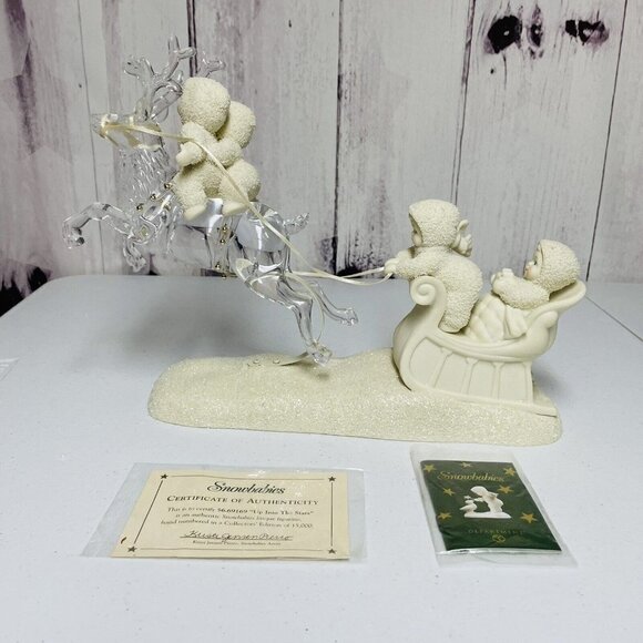 2001 Dept 56 Snowbabies Up Into The Stars Limited Collectors Edition 56.69169 - Picture 2 of 9